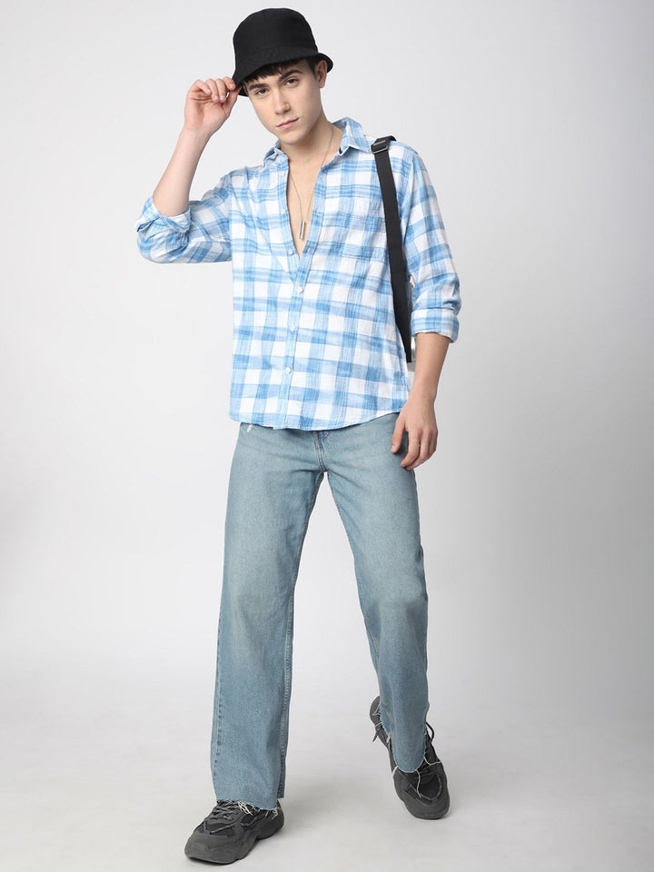 VASTRADO Men Classic Slim Fit Buffalo Checks Opaque Checked Casual Shirt