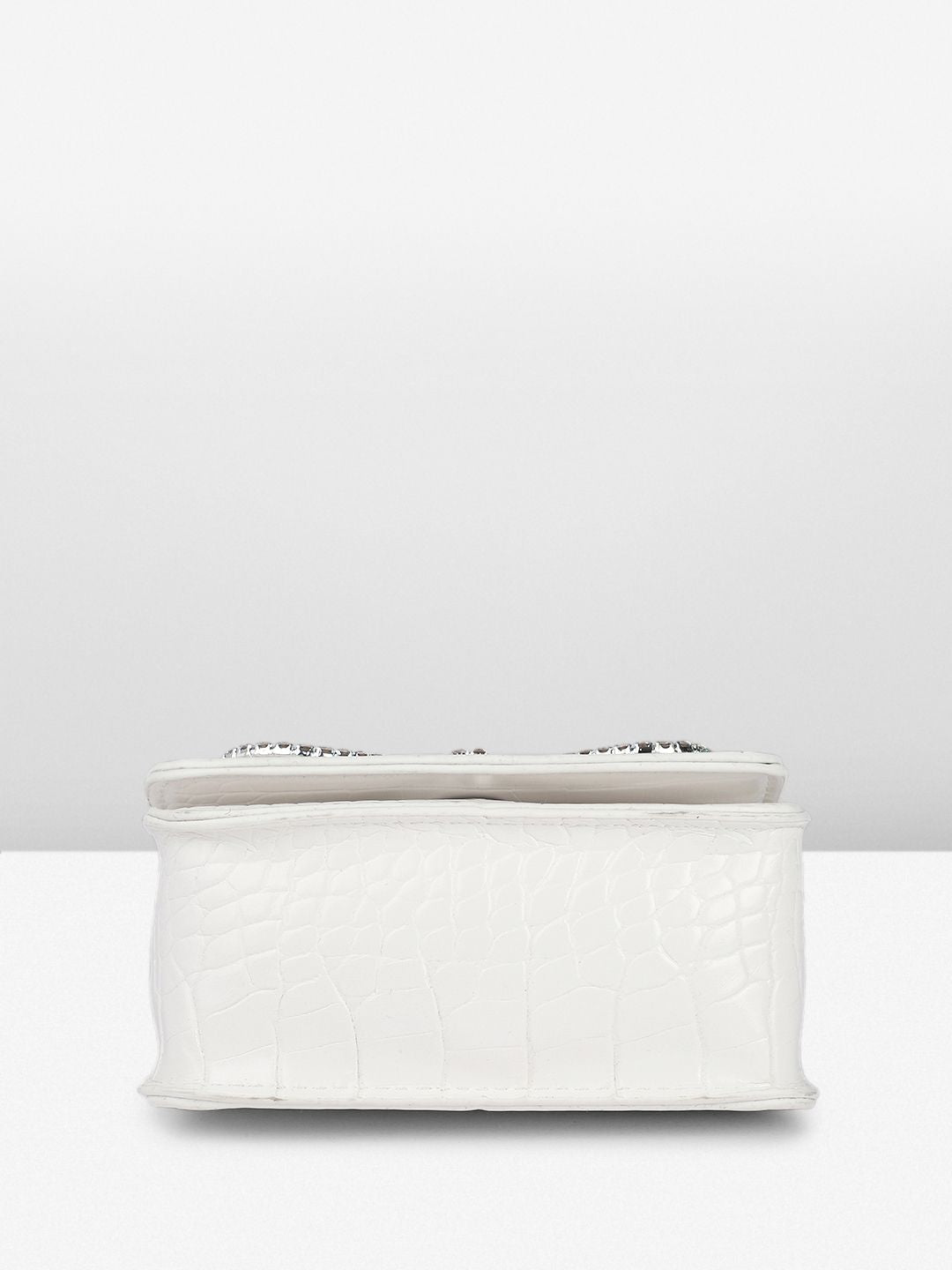 DressBerry Textured Miniature Satchel Bag With Embellished