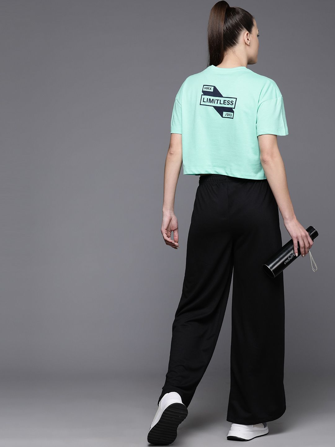 HRX by Hrithik Roshan Printed Drop-Shoulder Sleeves Boxy Lifestyle T-shirt