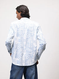 ether Floral Print Pure Cotton Longline Casual Shirt