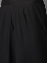 Anouk Women Maroon & Black Printed Kurta with Palazzos