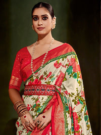 Saree mall Floral Printed Zari Bagh Sarees
