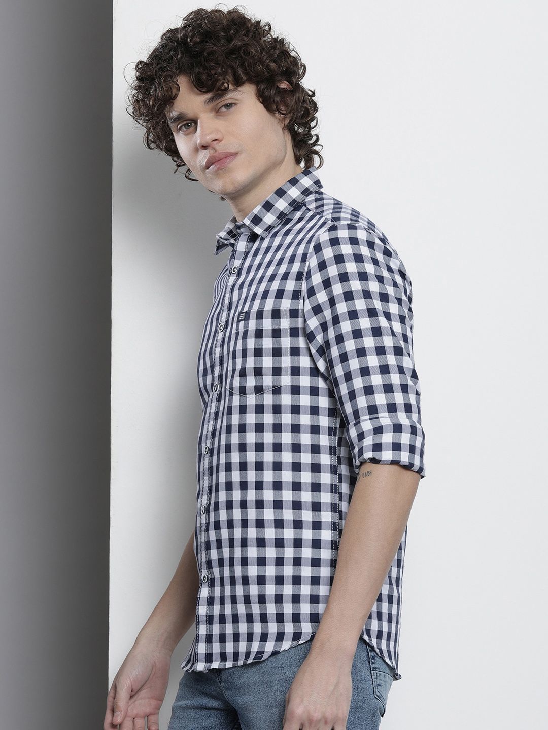 The Indian Garage Co Men Buffalo Checks Casual Shirt