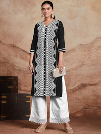 KALINI Chikankari Embroidered Straight Kurta