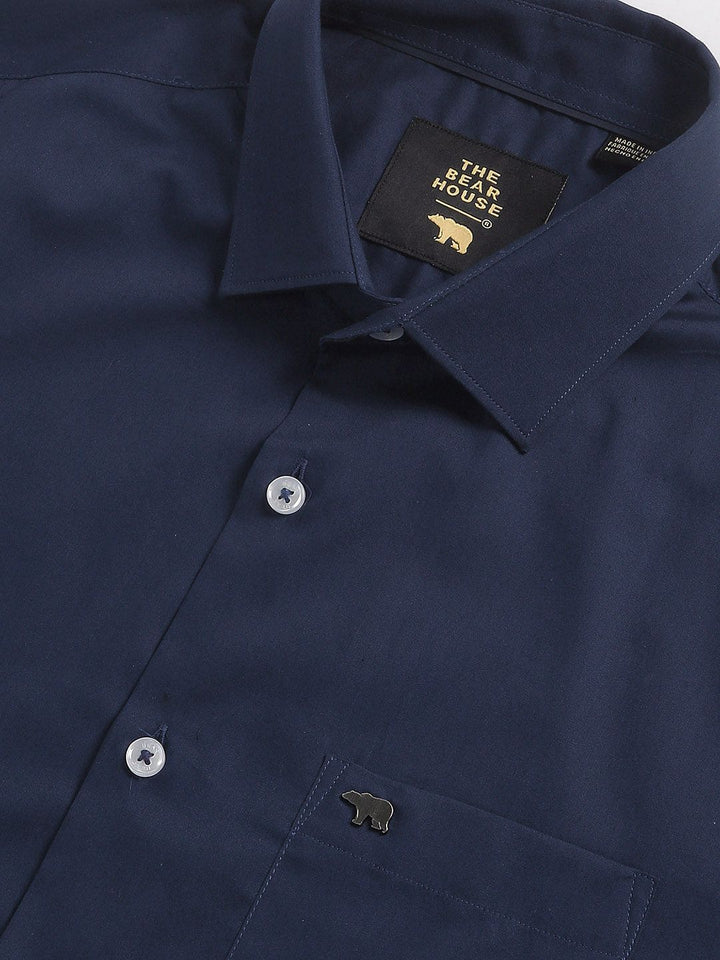 THE BEAR HOUSE Spread Collar Slim Fit Formal Shirt