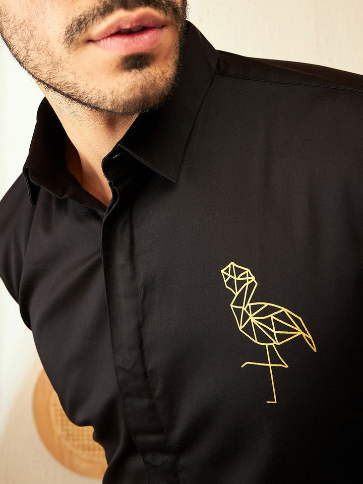 DENNISON Smart Foil Printed Casual Shirt