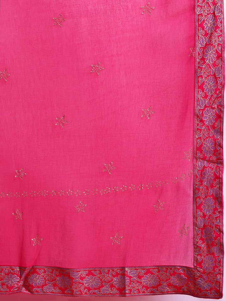 Anouk Ethnic Printed Kurta Set With Dupatta