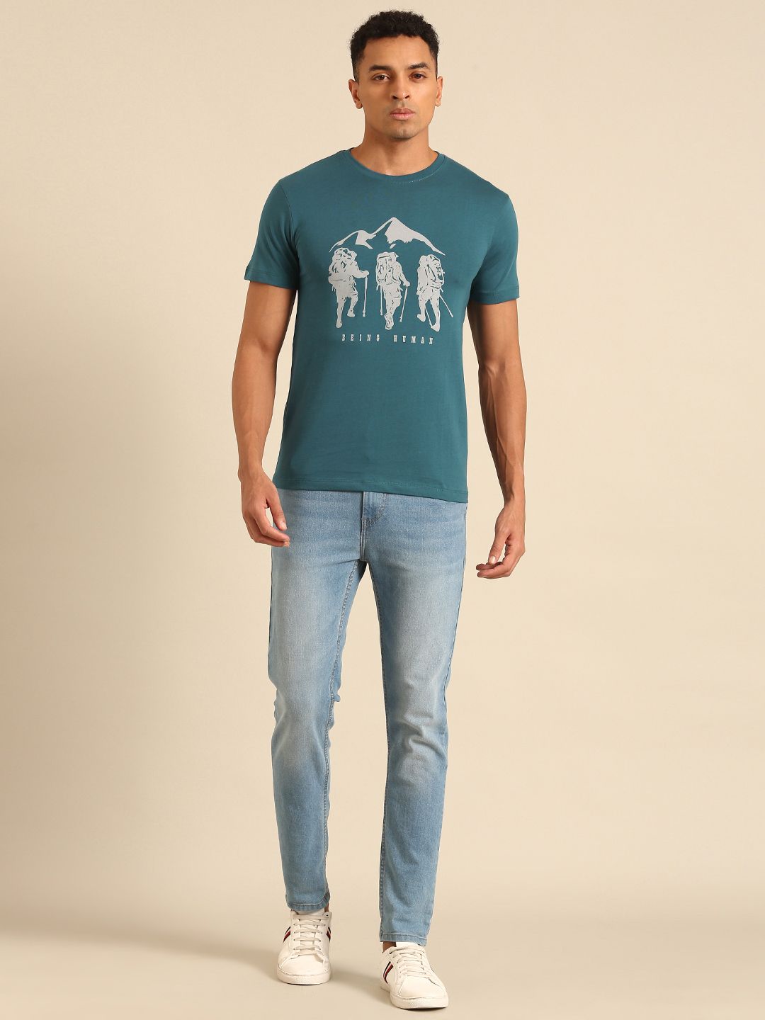 Being Human Printed Pure Cotton T-shirt