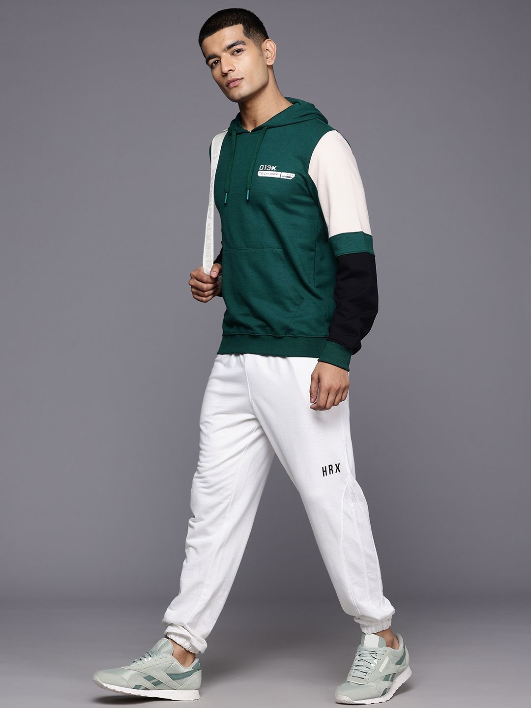 HRX by Hrithik Roshan Typography Print Hooded Sweatshirt