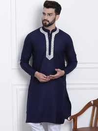 SOJANYA Mandarin Collar Pure Cotton Kurta