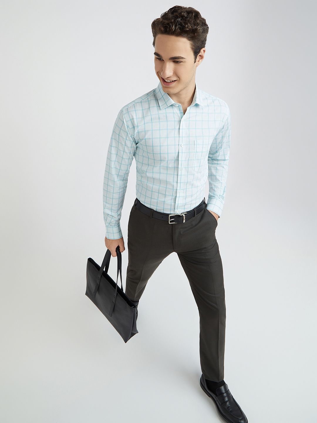 Park Avenue Slim Fit Checked Pure Cotton Formal Shirt
