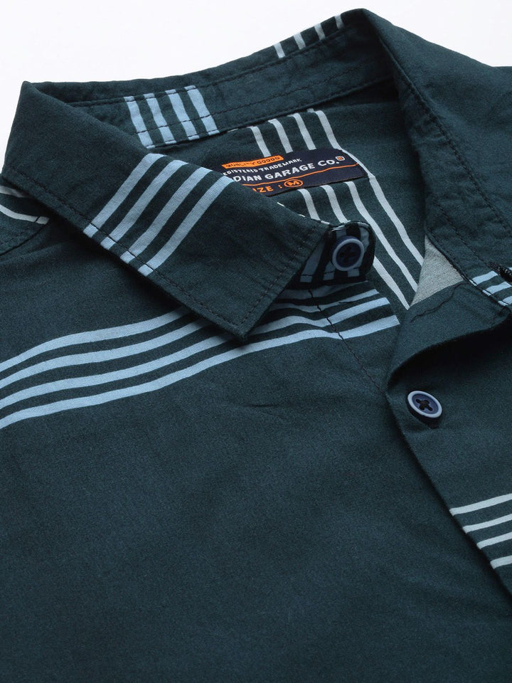 The Indian Garage Co Men Regular Fit Striped Casual Shirt