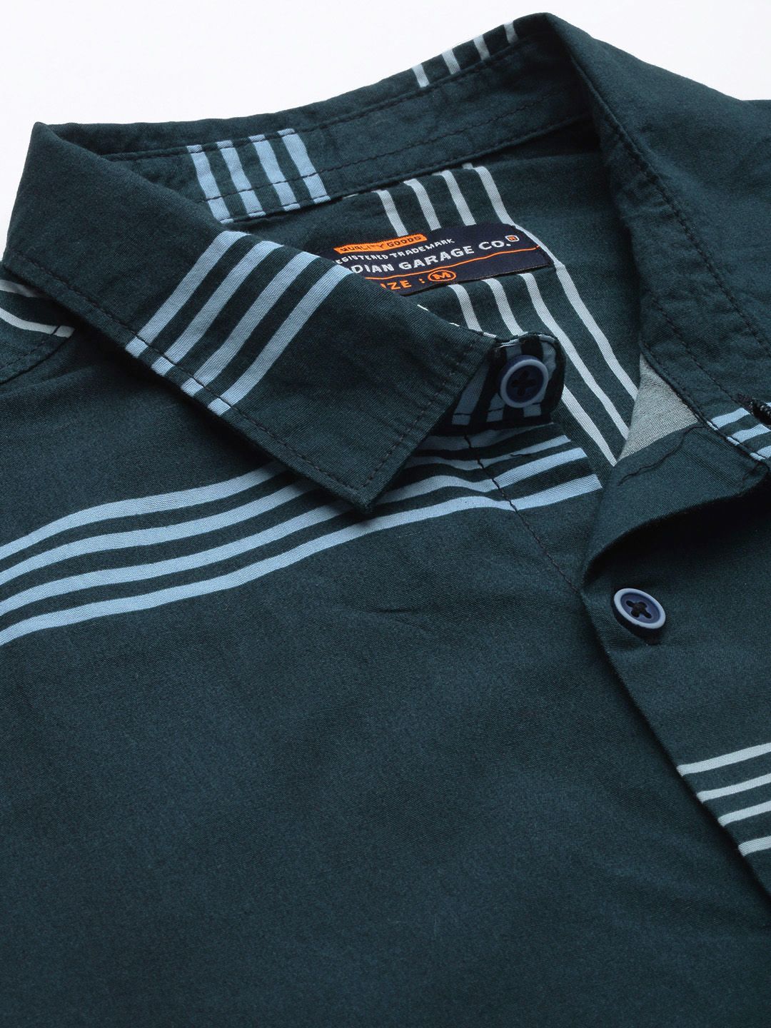 The Indian Garage Co Men Regular Fit Striped Casual Shirt