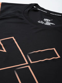HRX by Hrithik Roshan Rapid-Dry Printed Training T-shirt with Reflective Detail