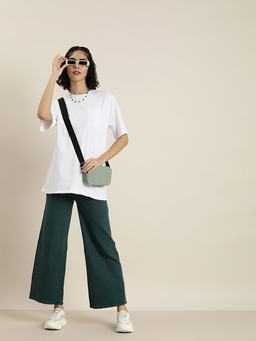 DILLINGER Women Honeycomb Structure Oversized Tshirt