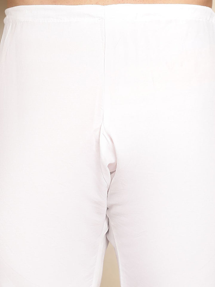 SOJANYA Kurta Lurus Kapas Tulen Bersulam Geometrik Biasa Dengan Churidar