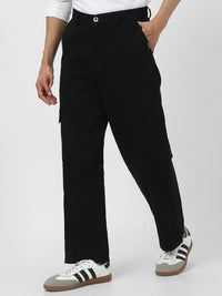 Urbano Fashion Men Loose Baggy Fit Solid Cargo Chino Pant with 6 Pockets Non-Stretchable