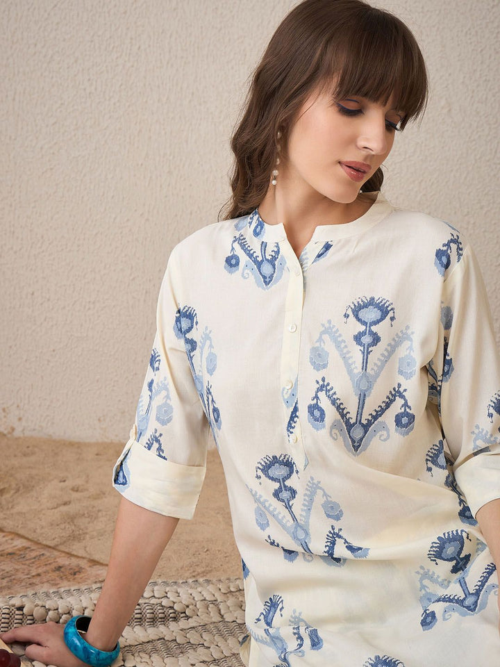 Indo Era Women Printed Regular Kurta with Trousers