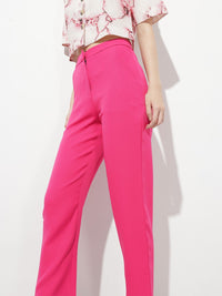 DressBerry Women Blushed Hue Essentials regular Fit Trousers