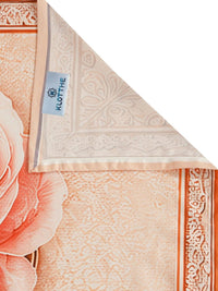 Moda Rapido X KLOTTHE Cadar 400 TC Berwarna Peach & Bunga Biru dengan 2 Sarung Bantal