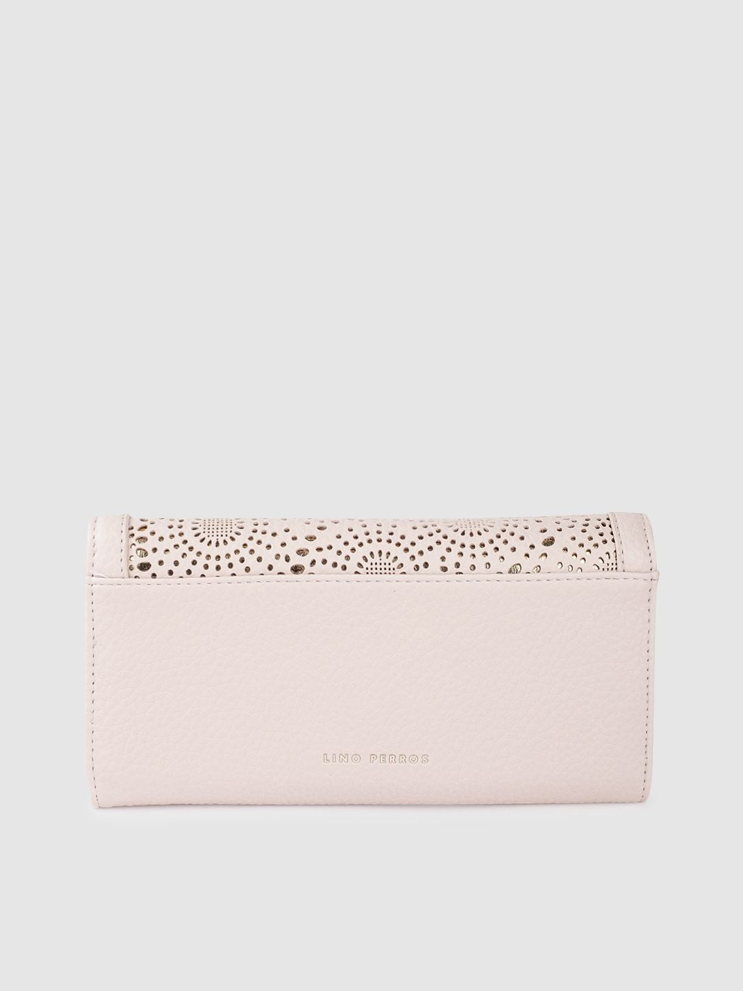 Lino Perros Women Laser Cut Detail Three Fold Wallet