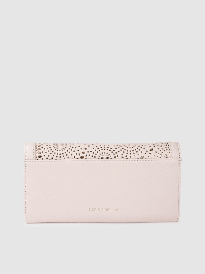 Lino Perros Women Laser Cut Detail Three Fold Wallet