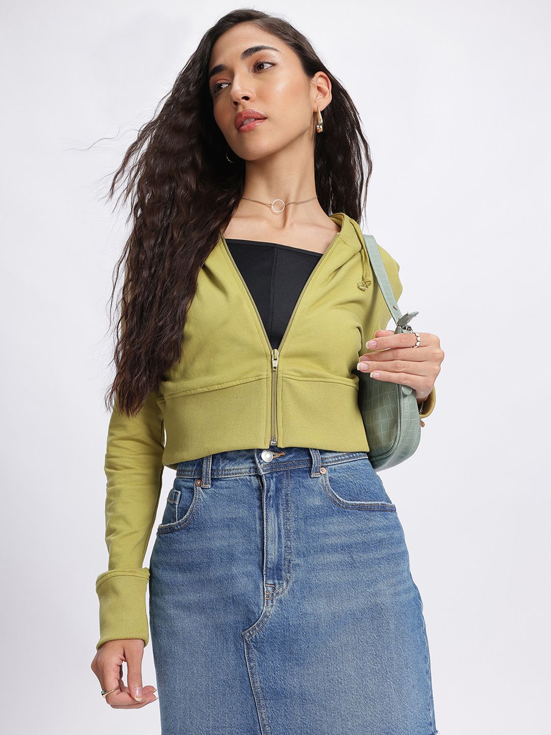 DressBerry Hooded Crop Sweatshirt