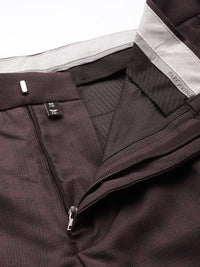 Park Avenue Super Slim Fit Checked 3 Piece Formal Suit