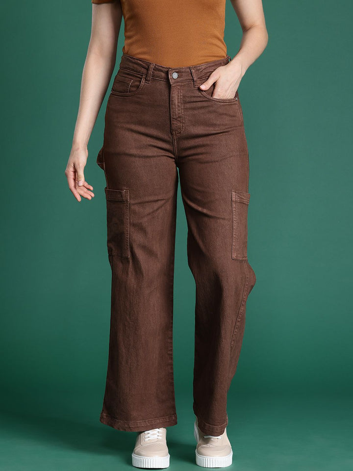 DressBerry Women Straight Fit Coloured Jeans