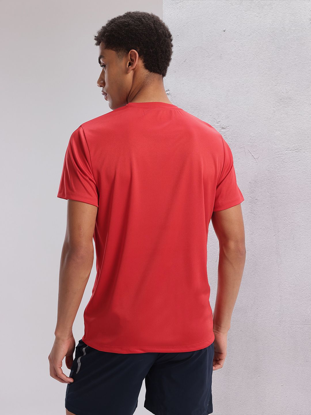 HRX by Hrithik Roshan Twin Collection Brand Logo Printed Rapid-Dry Training T-shirt