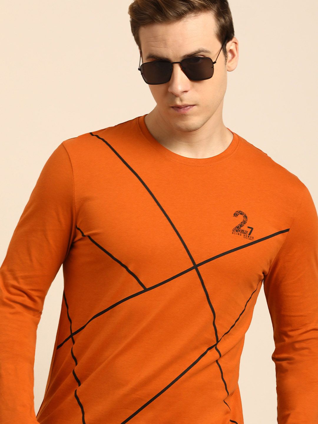Being Human Men Printed Pure Cotton T-shirt