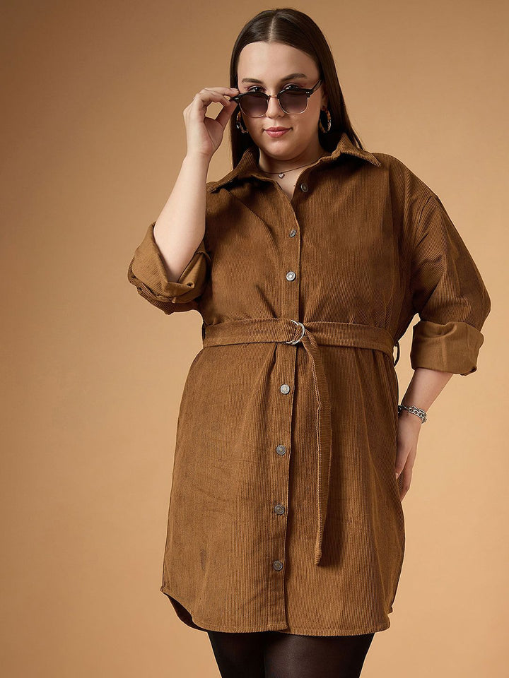 SASSAFRAS Curve Shirt Dress