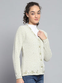 Monte Carlo Women Embroidered Woollen Cardigan