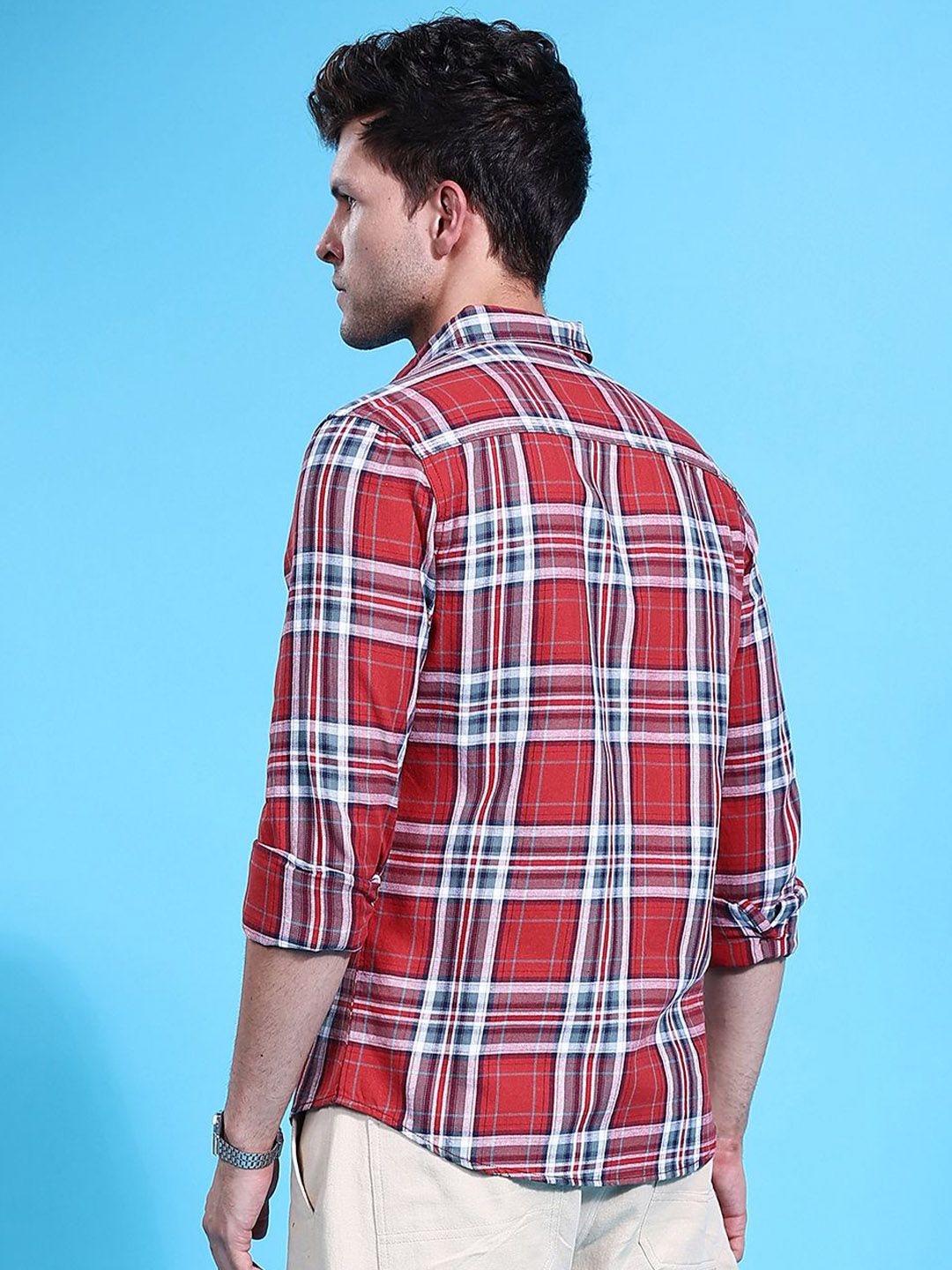The Indian Garage Co Men Checked Casual Shirt