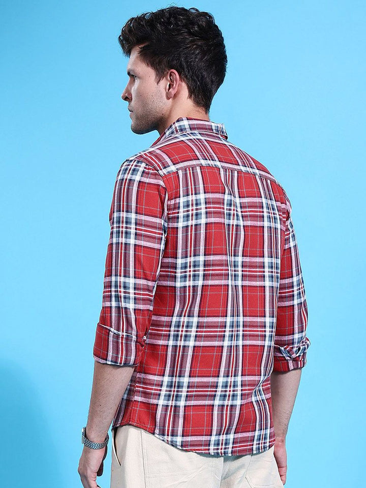 The Indian Garage Co Men Checked Casual Shirt