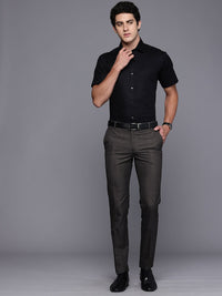Raymond Men Checked Slim Fit Formal Trousers