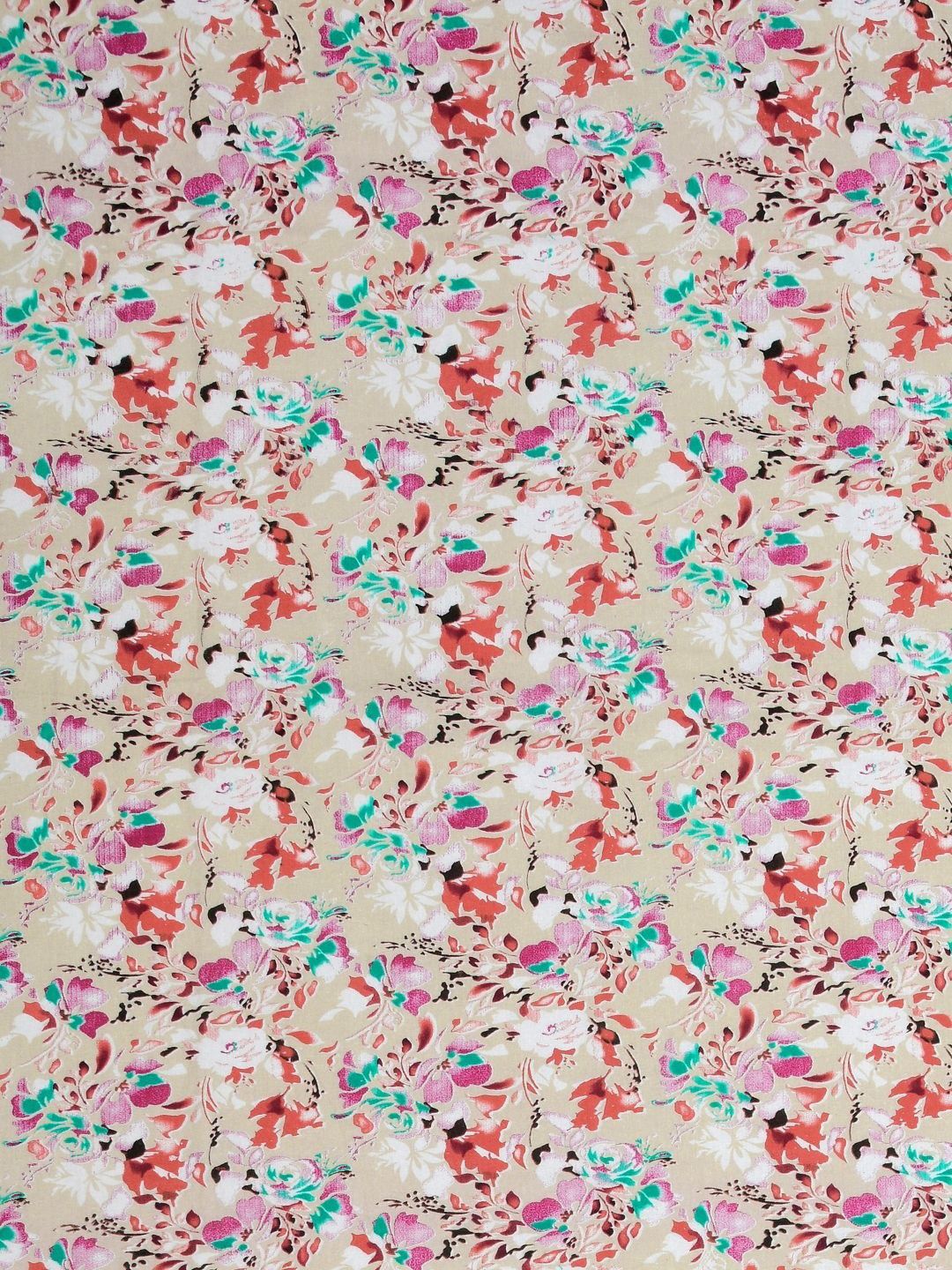 BOMBAY DYEING Dream Lover Brown Floral 104 TC Cotton Queen Bedsheet Set-2.24 m X 2.54 m