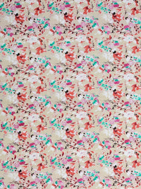 BOMBAY DYEING Dream Lover Brown Floral 104 TC Cotton Queen Bedsheet Set-2.24 m X 2.54 m