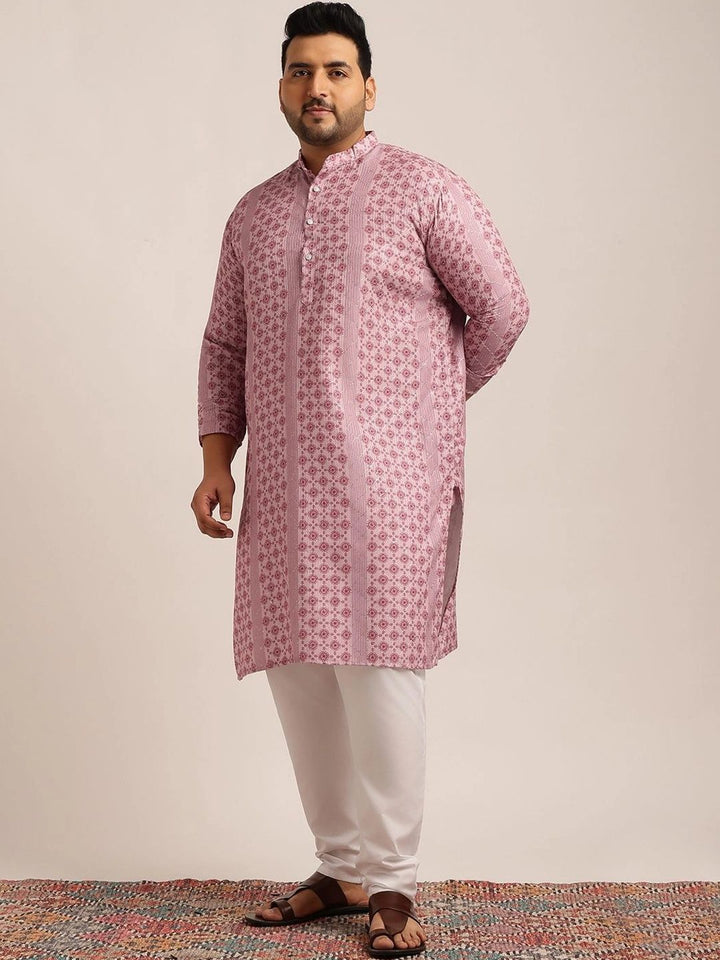 SOJANYA PLUS Lelaki Motif Etnik Cetakan Indie Kurta