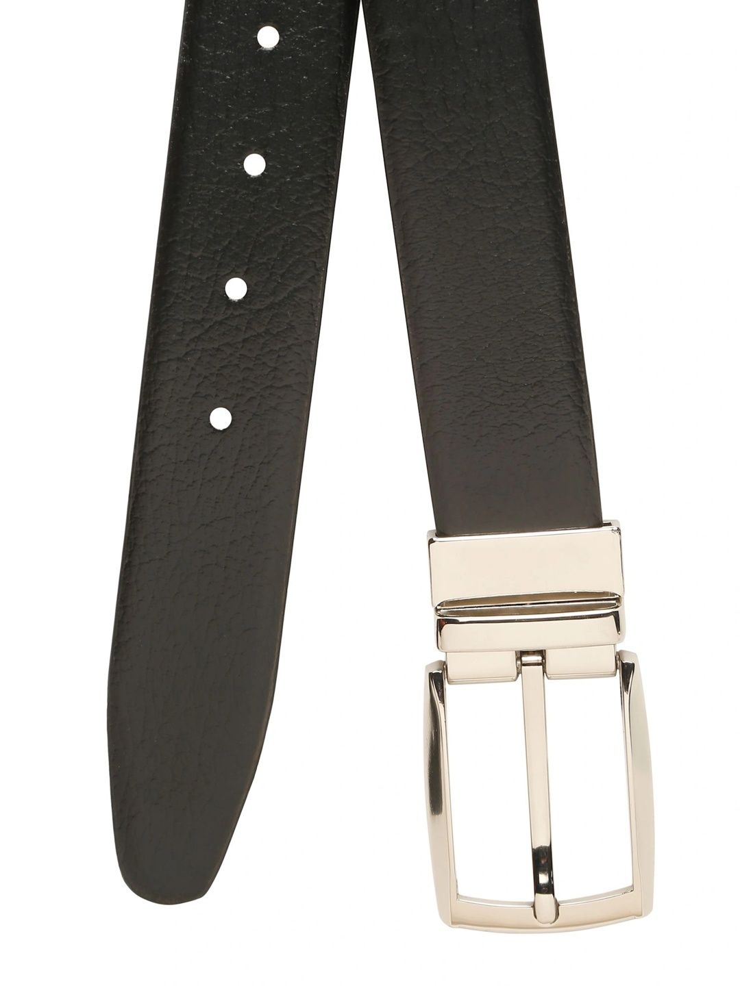 Teakwood Leathers Men Textured Leather Reversible Formal Belt