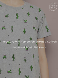DILLINGER Printed Pure Super Combed Cotton Boxy T-shirt