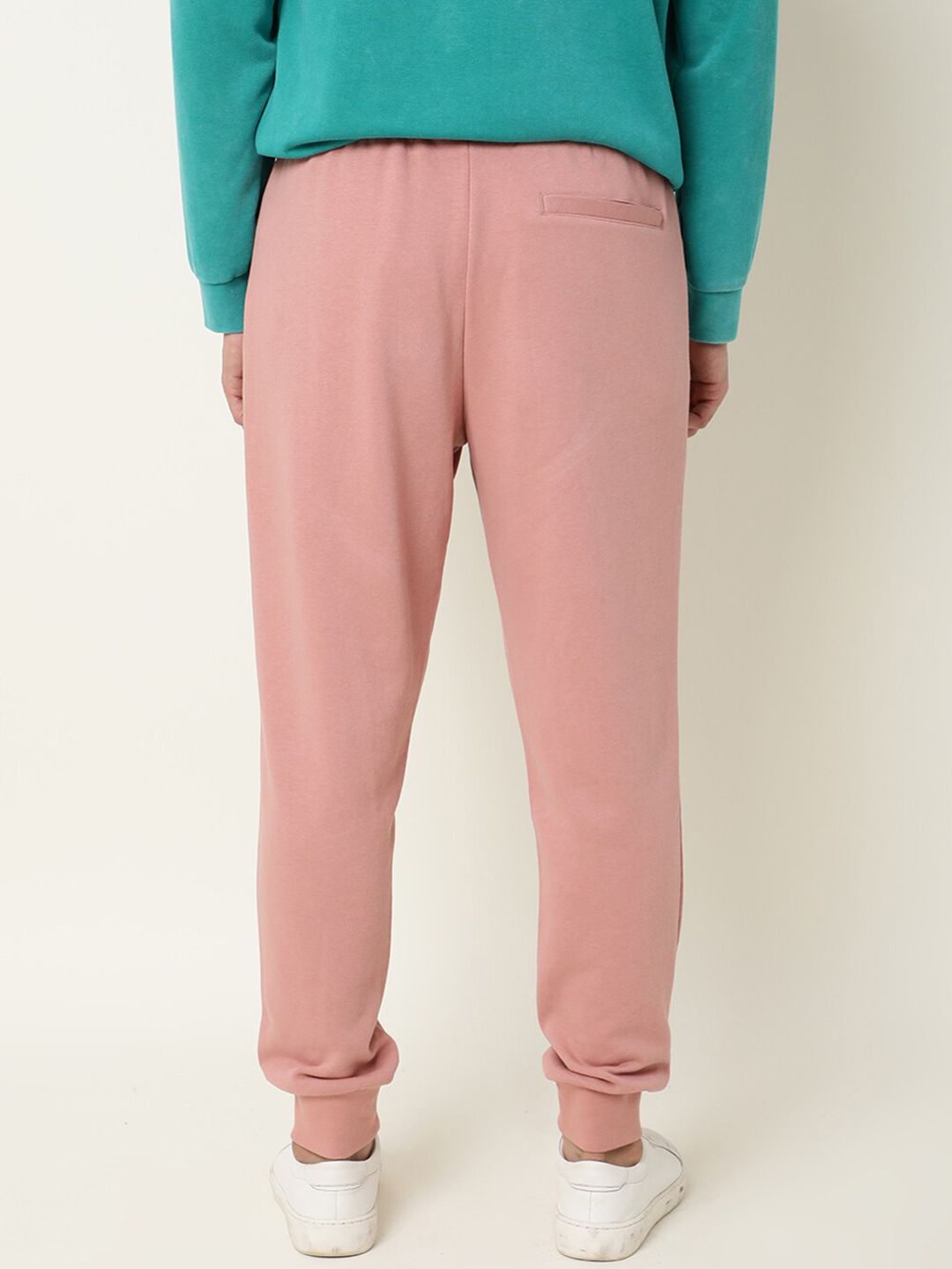 RARE RABBIT Men Titan Relaxed Fit Solid Cotton Joggers