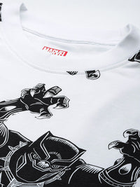 Being Human Black Panther Printed Drop-Shoulder Sleeves Easy Fit Pure Cotton T-shirt
