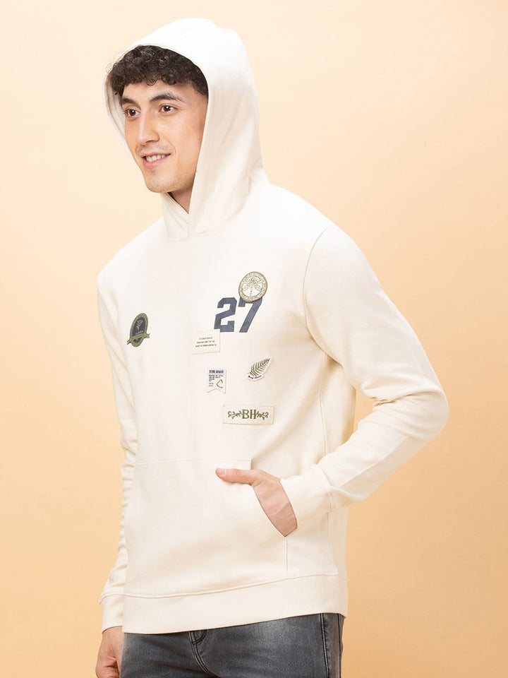 Being Human Printed Hooded Sweatshirt