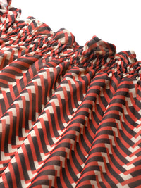 DressBerry Chevron Print Off-Shoulder Bardot Top