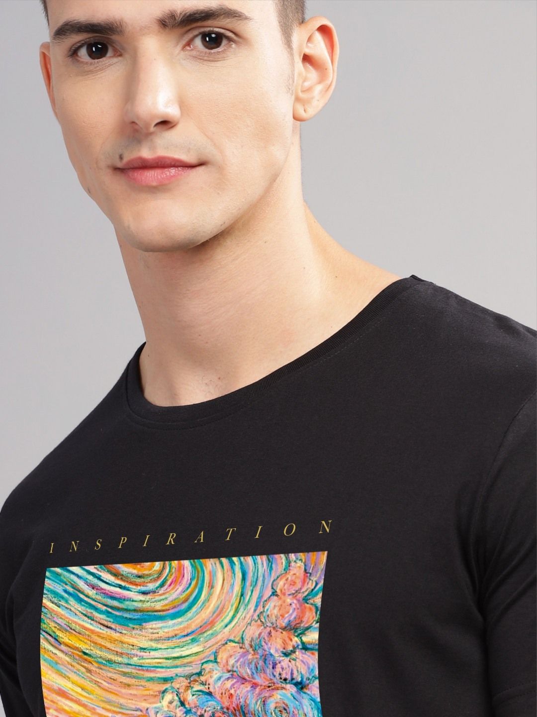 ADRO Men Printed Cotton T-shirt