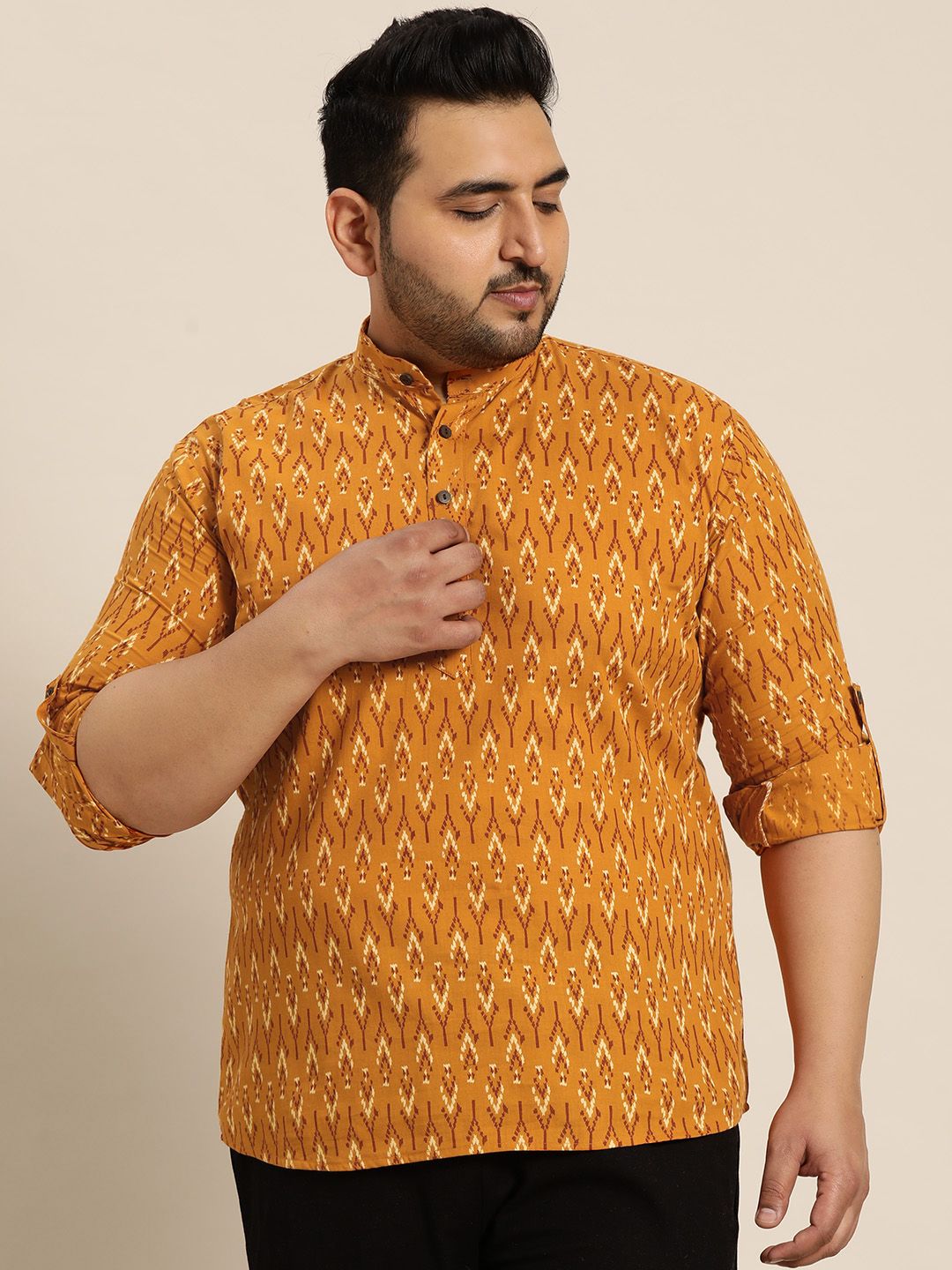 SOJANYA PLUS Geometric Printed Cotton Kurta