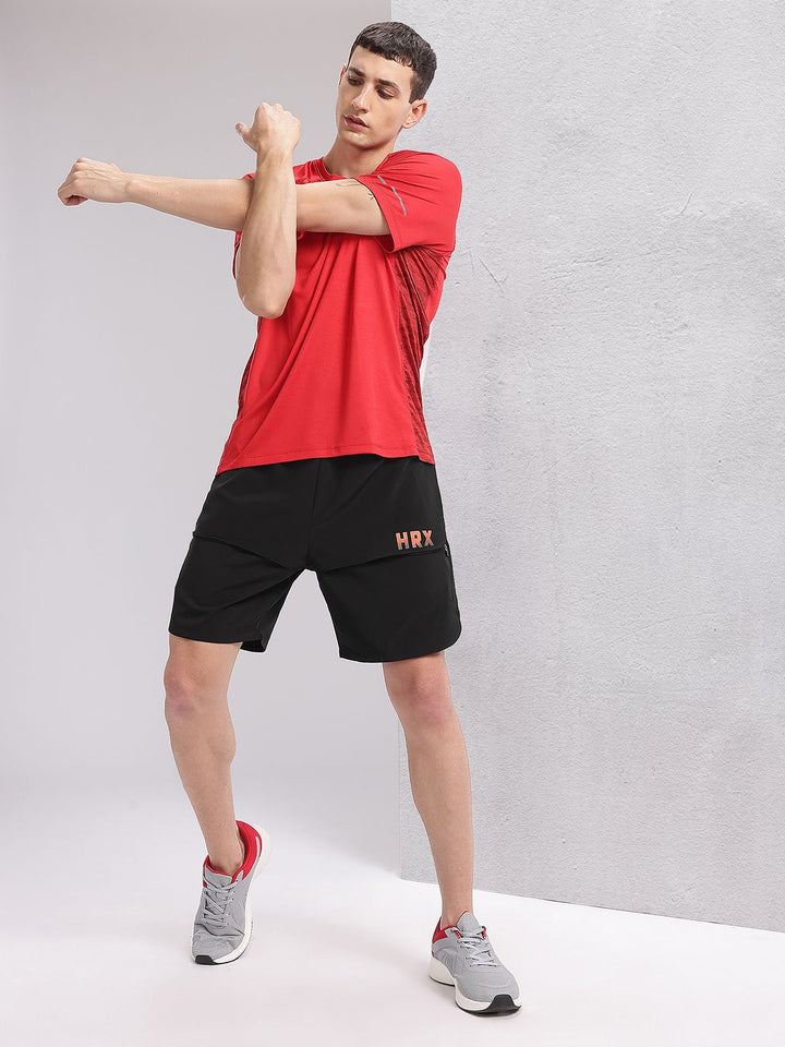 HRX by Hrithik Roshan Men Brand Logo Print Mid-Rise Training Shorts