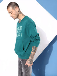 DILLINGER Men Typography Printed Oversized Sweatshirt