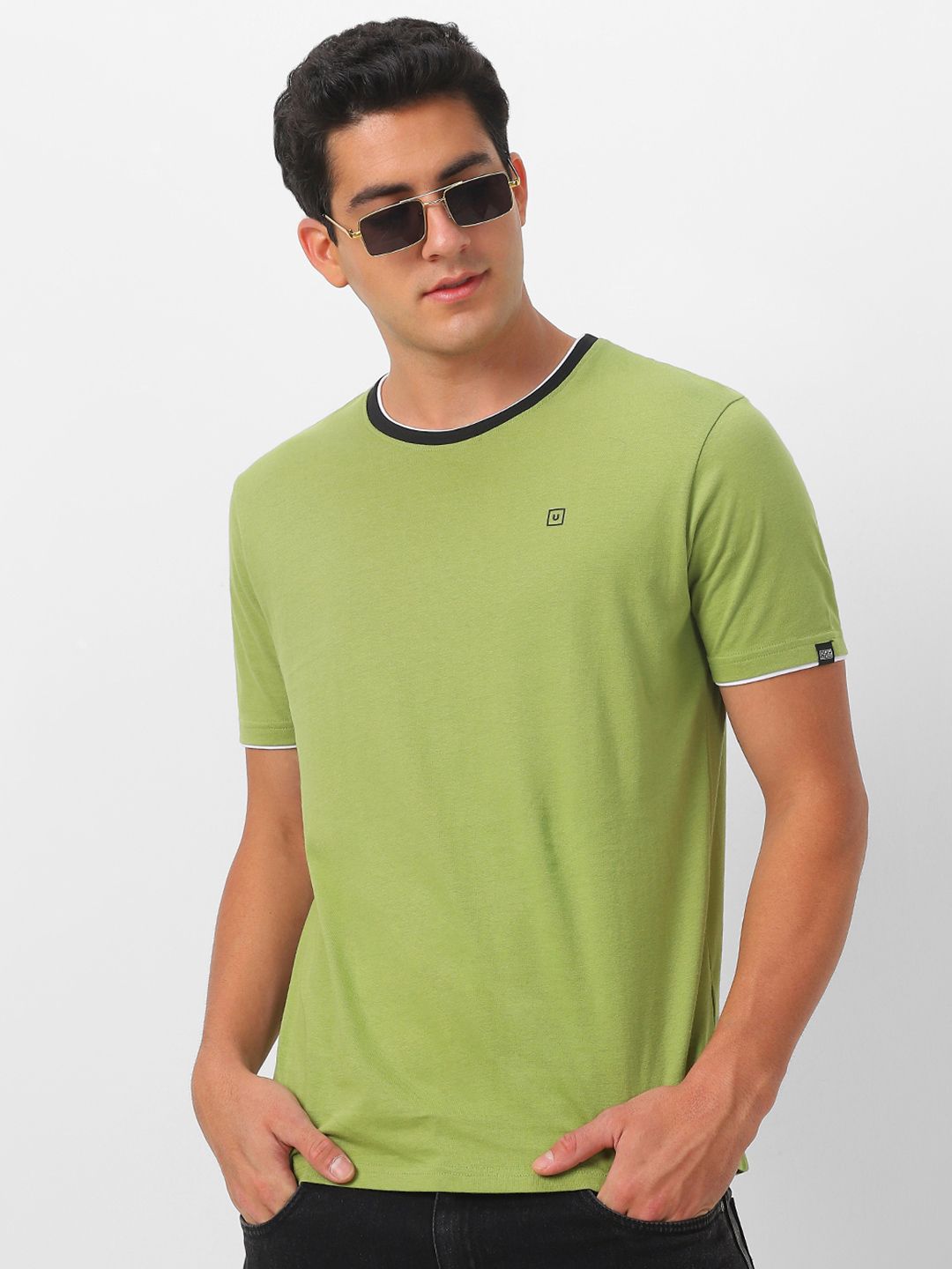 Urbano Fashion Round Neck Bio Finish Slim Fit Pure Cotton T-shirt